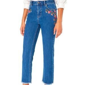 Kate Spade Embroidered Jeans, size 26